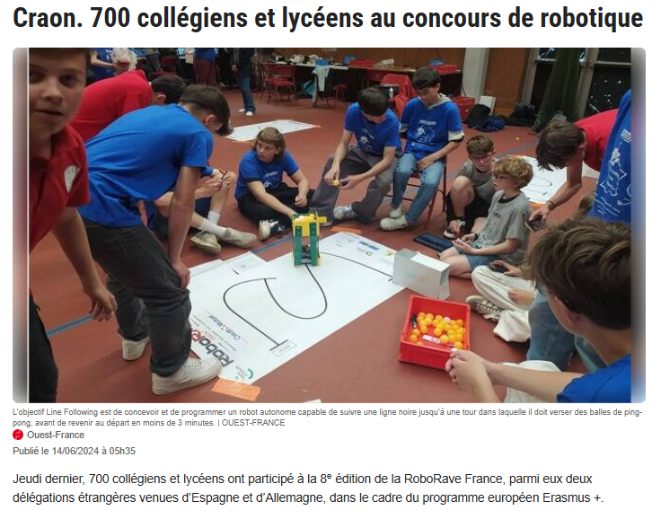 article ouestfrance 2024